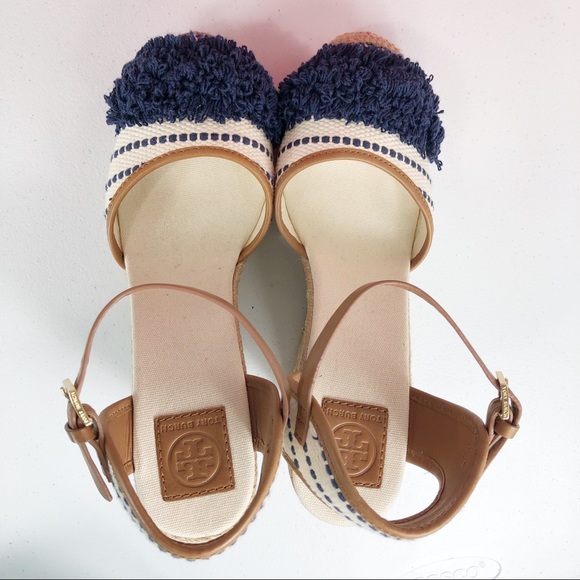 New Tory Burch Wedged Sandals Size 11 M (BA) - Picture 6 of 8